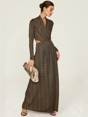 rachel roy metallic wrap dress Rachel Rachel Roy Metallic Pleated Wrap Midi